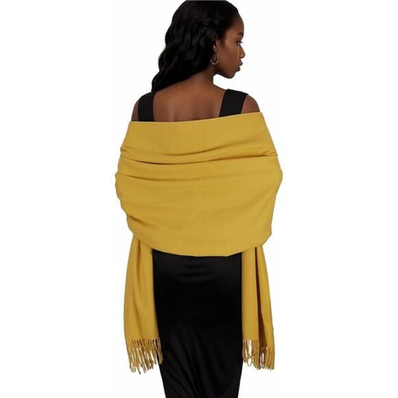 Womens Winter Scarf Shawls Wraps Yellow
